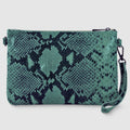 Python Suede Leather Crossbody Bag
