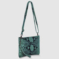 Python Suede Leather Crossbody Bag