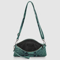 Python Suede Leather Crossbody Bag