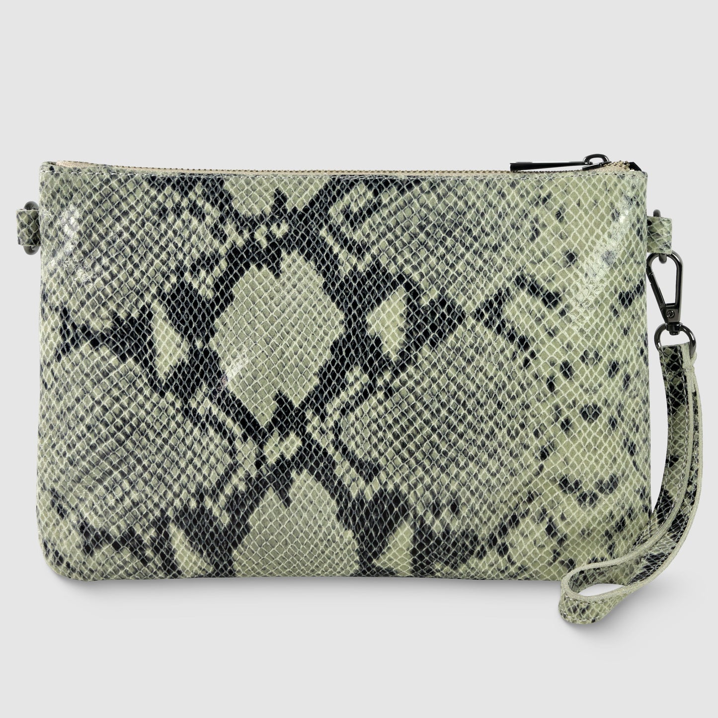 Python Suede Leather Crossbody Bag
