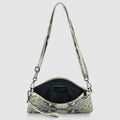 Python Suede Leather Crossbody Bag