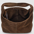 Suede Leather Hobo Bag