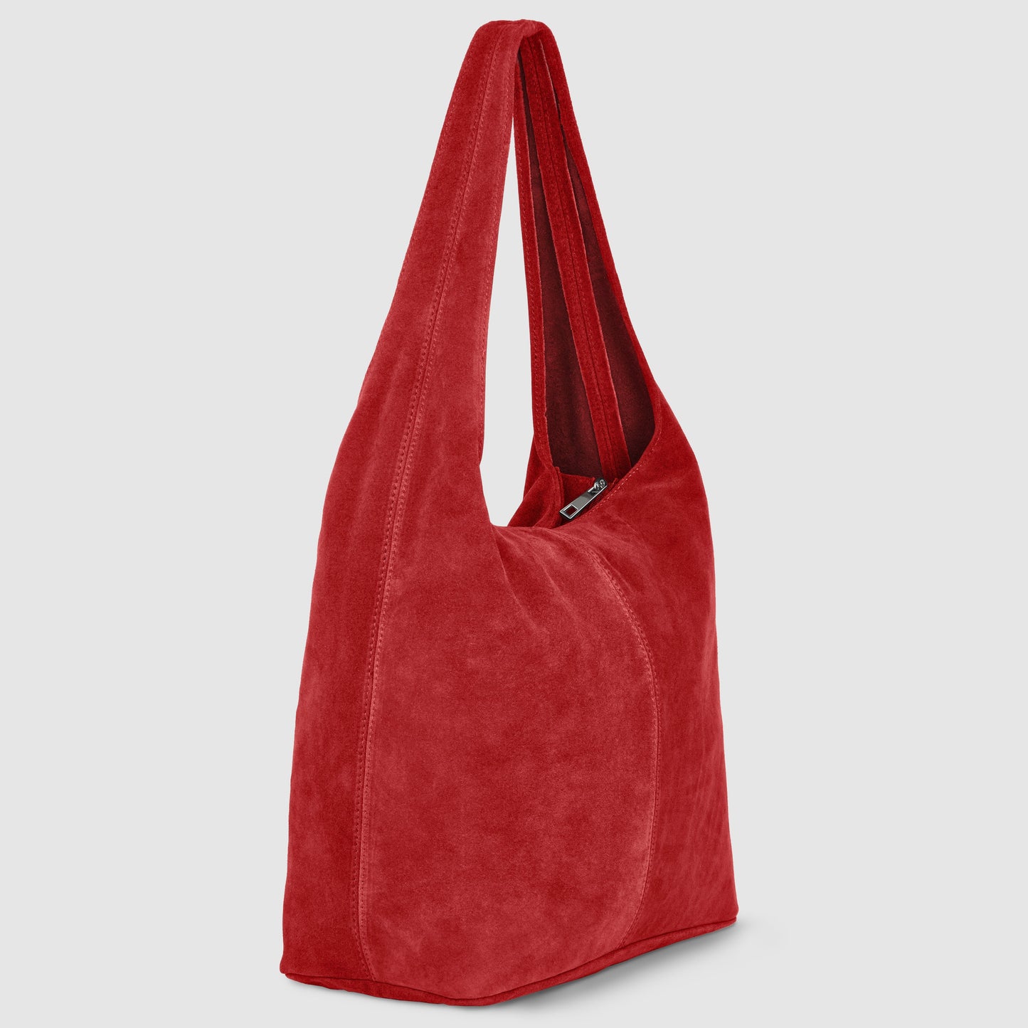 Suede Leather Hobo Bag