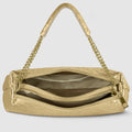 Weave Metallic Suede Leather Shoulder Bag