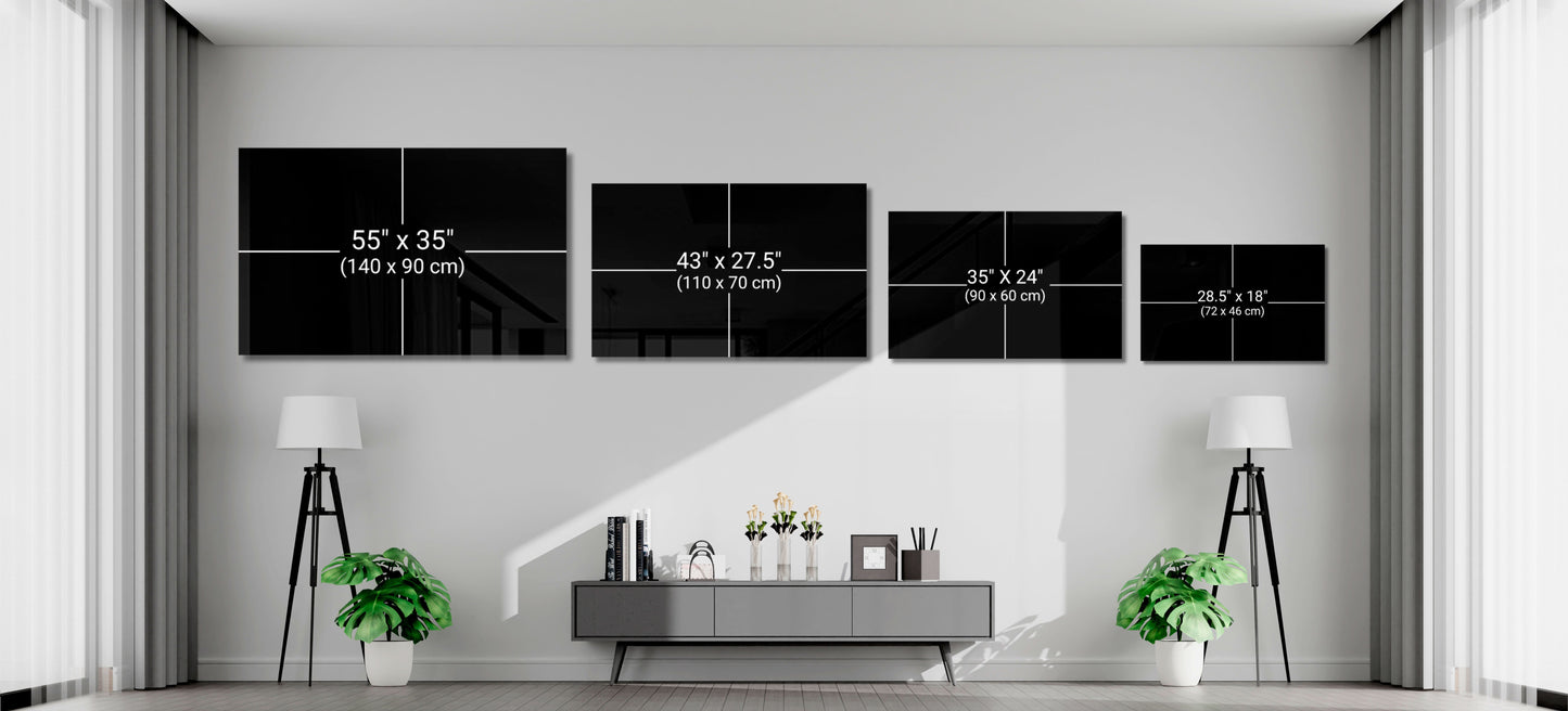 Abstract Column Glass Wall Art